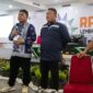 Wakil Ketua PWM Sumbar, Marhadi Efendi bersama Ketua MDMC Sumbar Portito dan Sekretaris Hafiz. (Dok.IST)