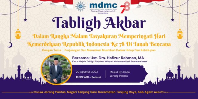 
 Pasca Bencana, LRB MDMC Sumbar Hadirkan Beragam Lomba hingga Tablig Akbar di Agam