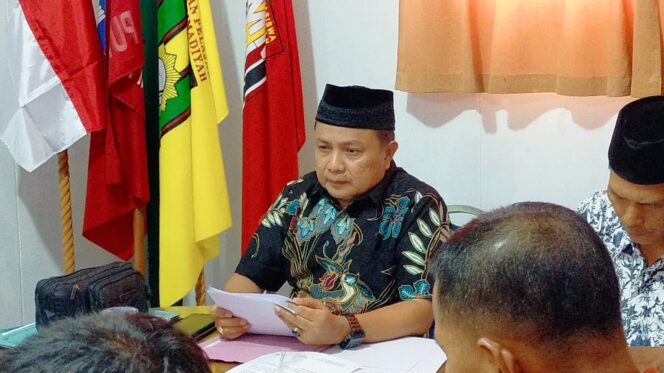 
 Ketua PDM Kota  Padang, M. Fikar, Dt. Rajo Magek saat rakor bersama PCM Nanggalo.(Humas PDM Kota Padang)