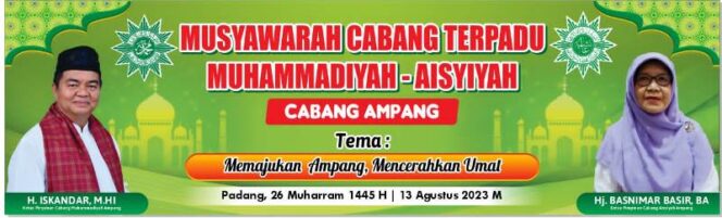 
 Spanduk sosialisasi Musyca Terpadu Muhammadiyah-Aisyiyah Ampang.(ist)