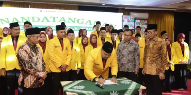 
 Pengukuhan PP IKatan Pelajar Muhammadiyah (IPM) periode 2023-2025 di Jakarta.(Muhammadiyah)