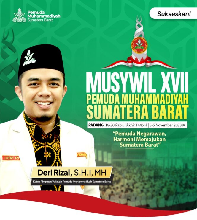 
 Ketua PWPM Sumbar, Deri Rizal. (Sumber: Istimewa)